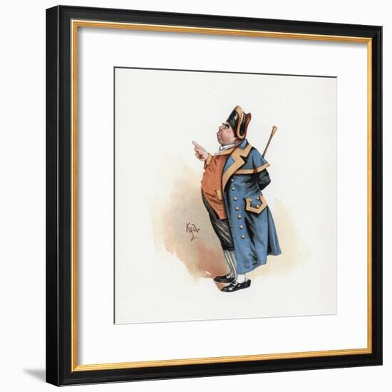 Mr. Bumble, Illustration from 'Character Sketches from Charles Dickens', C.1890 (Colour Litho)-Joseph Clayton Clarke-Framed Giclee Print