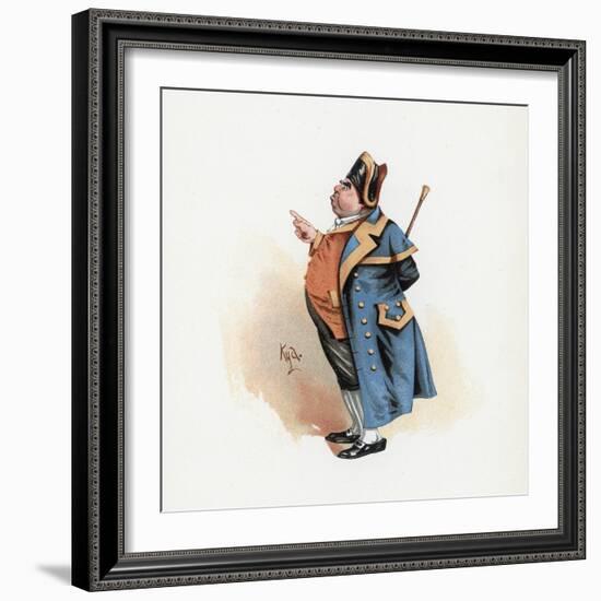 Mr. Bumble, Illustration from 'Character Sketches from Charles Dickens', C.1890 (Colour Litho)-Joseph Clayton Clarke-Framed Giclee Print