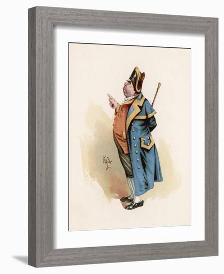 Mr. Bumble the Beadle Who Sold Oliver Twist to the Undertaker-Joseph Clayton Clarke-Framed Art Print