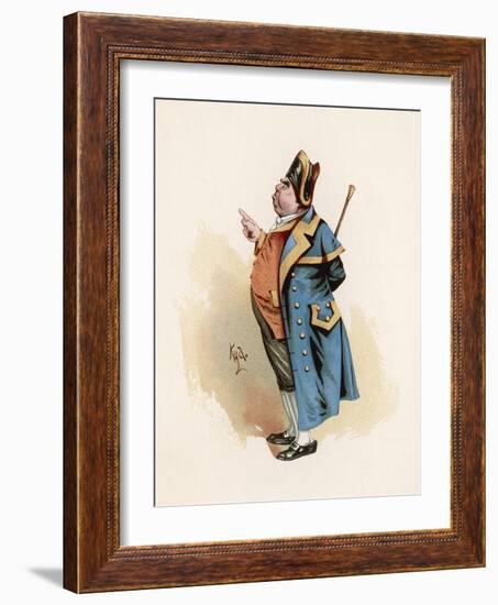 Mr. Bumble the Beadle Who Sold Oliver Twist to the Undertaker-Joseph Clayton Clarke-Framed Art Print