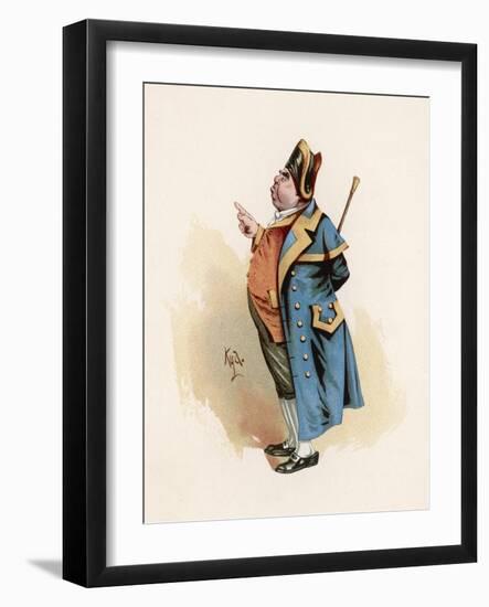 Mr. Bumble the Beadle Who Sold Oliver Twist to the Undertaker-Joseph Clayton Clarke-Framed Art Print