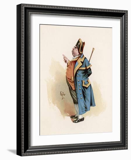 Mr. Bumble the Beadle Who Sold Oliver Twist to the Undertaker-Joseph Clayton Clarke-Framed Art Print