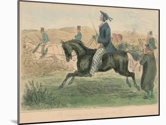 'Mr. Bunting on his way to the Pic-Nic', 1860-John Leech-Mounted Giclee Print