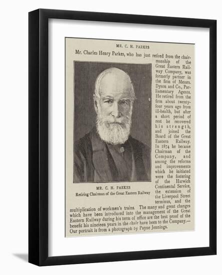 Mr C H Parkes-null-Framed Giclee Print
