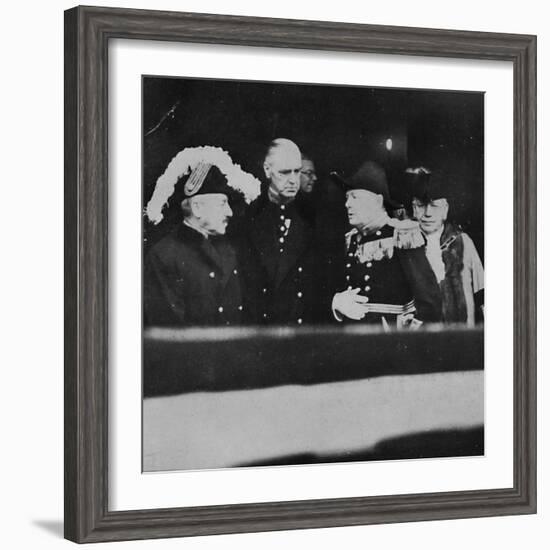 'Mr. Churchill at St. James's Palace for a meeting of Privy Councillors', 1936, (1945)-Unknown-Framed Photographic Print