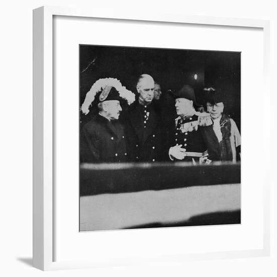'Mr. Churchill at St. James's Palace for a meeting of Privy Councillors', 1936, (1945)-Unknown-Framed Photographic Print