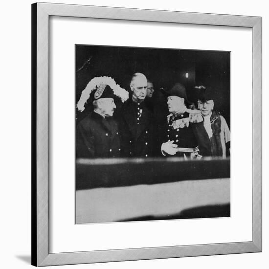 'Mr. Churchill at St. James's Palace for a meeting of Privy Councillors', 1936, (1945)-Unknown-Framed Photographic Print