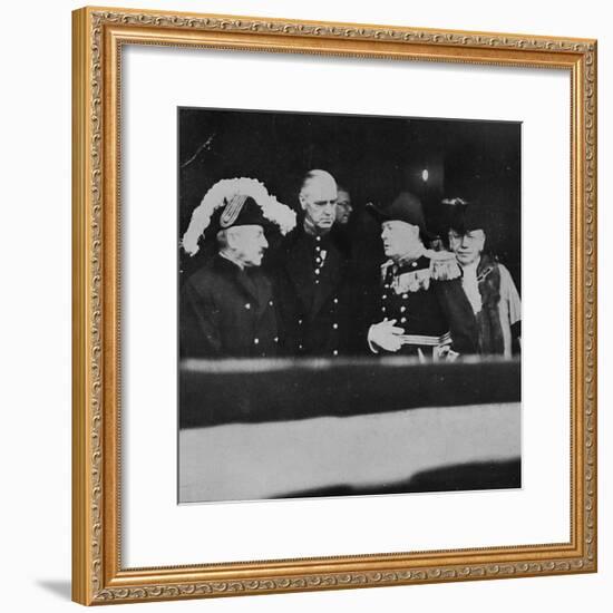 'Mr. Churchill at St. James's Palace for a meeting of Privy Councillors', 1936, (1945)-Unknown-Framed Photographic Print