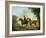 Mr. Crewe's Hunters with a Groom Near a Wooden Barn-George Stubbs-Framed Giclee Print