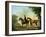 Mr. Crewe's Hunters with a Groom Near a Wooden Barn-George Stubbs-Framed Giclee Print