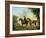 Mr. Crewe's Hunters with a Groom Near a Wooden Barn-George Stubbs-Framed Giclee Print