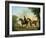 Mr. Crewe's Hunters with a Groom Near a Wooden Barn-George Stubbs-Framed Giclee Print