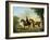 Mr. Crewe's Hunters with a Groom Near a Wooden Barn-George Stubbs-Framed Giclee Print