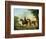 Mr. Crewe's Hunters with a Groom Near a Wooden Barn-George Stubbs-Framed Giclee Print