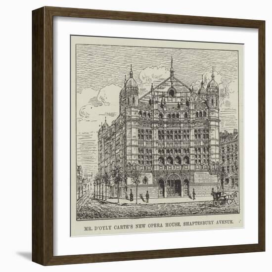 Mr D'Oyly Carte's New Opera House, Shaftesbury Avenue-null-Framed Giclee Print