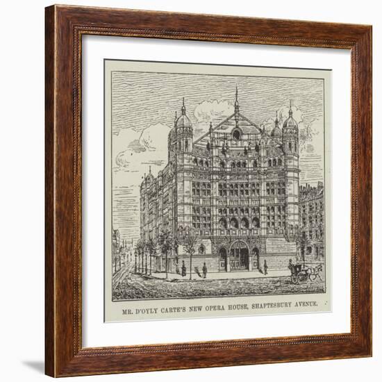 Mr D'Oyly Carte's New Opera House, Shaftesbury Avenue-null-Framed Giclee Print