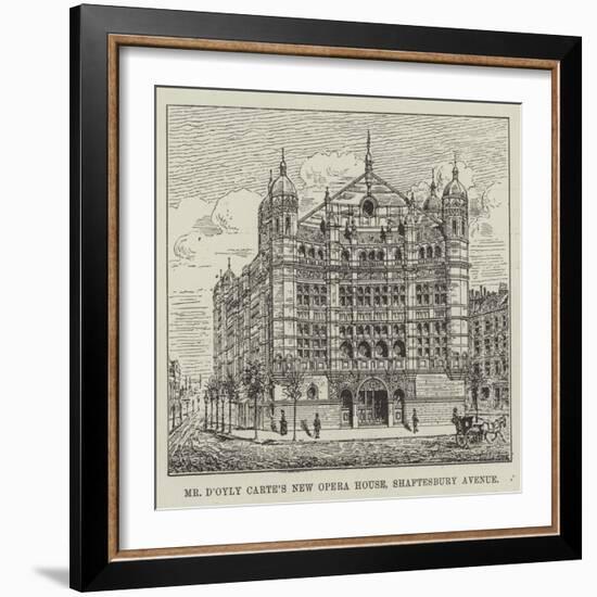 Mr D'Oyly Carte's New Opera House, Shaftesbury Avenue-null-Framed Giclee Print