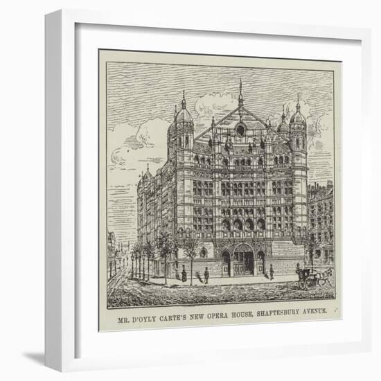 Mr D'Oyly Carte's New Opera House, Shaftesbury Avenue-null-Framed Giclee Print