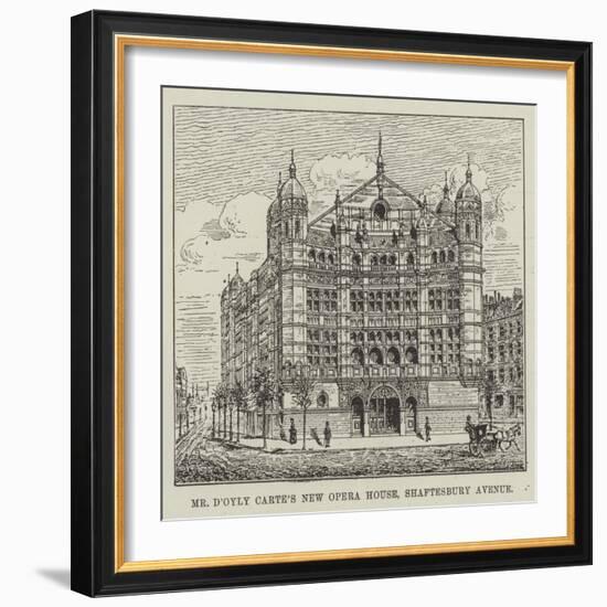 Mr D'Oyly Carte's New Opera House, Shaftesbury Avenue-null-Framed Giclee Print