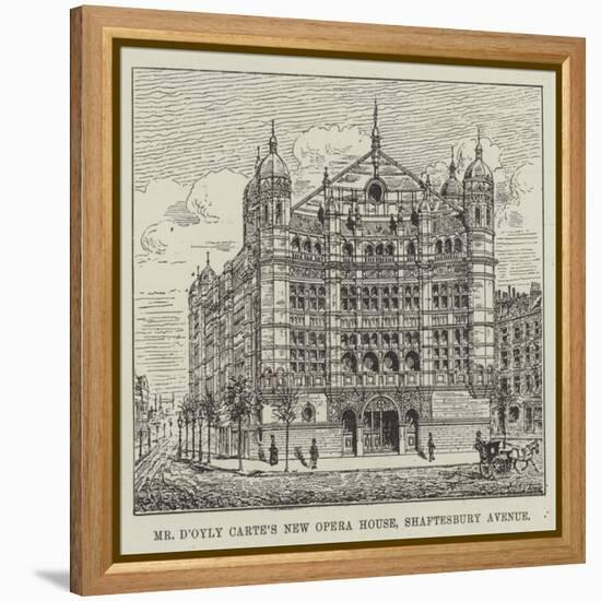 Mr D'Oyly Carte's New Opera House, Shaftesbury Avenue-null-Framed Premier Image Canvas