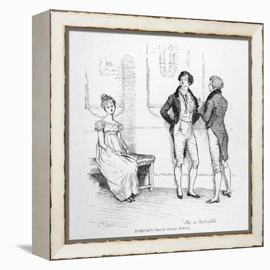 Mr. Darcy Finds Elizabeth Bennet Tolerable-Hugh Thomson-Framed Premier Image Canvas