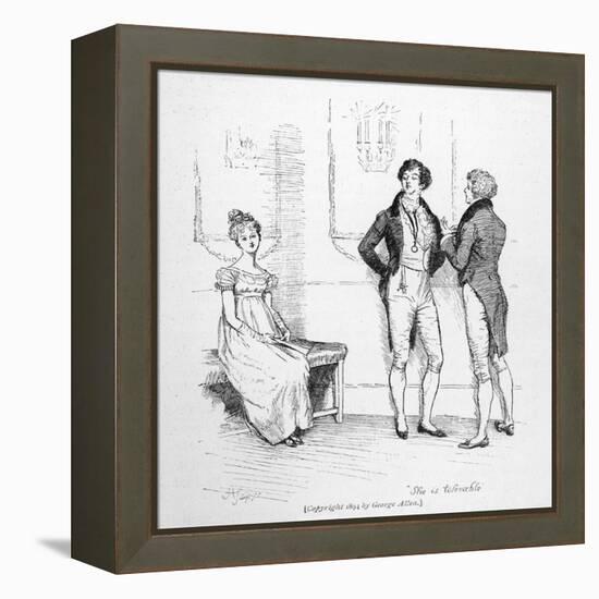 Mr. Darcy Finds Elizabeth Bennet Tolerable-Hugh Thomson-Framed Premier Image Canvas