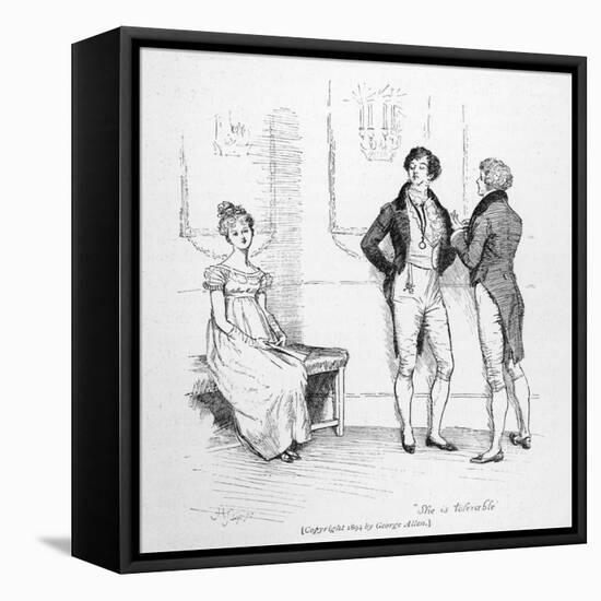 Mr. Darcy Finds Elizabeth Bennet Tolerable-Hugh Thomson-Framed Premier Image Canvas