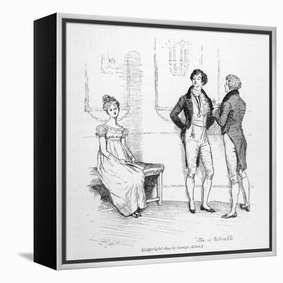 Mr. Darcy Finds Elizabeth Bennet Tolerable-Hugh Thomson-Framed Premier Image Canvas