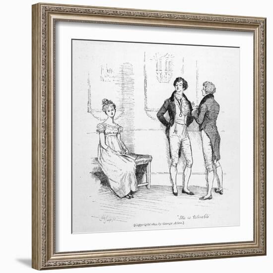 Mr. Darcy Finds Elizabeth Bennet Tolerable-Hugh Thomson-Framed Photographic Print