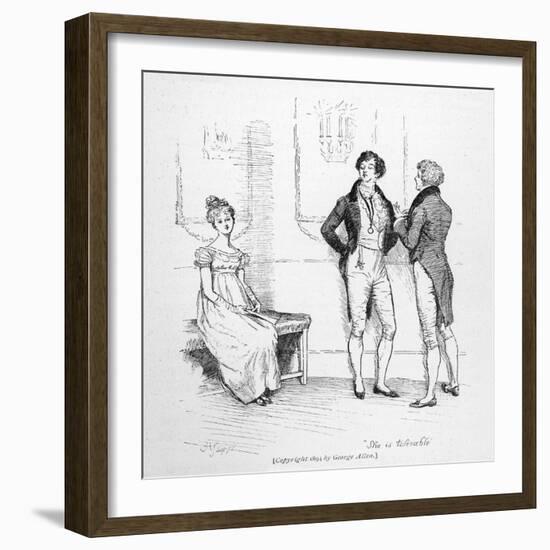Mr. Darcy Finds Elizabeth Bennet Tolerable-Hugh Thomson-Framed Photographic Print