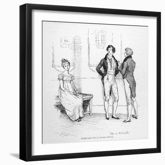 Mr. Darcy Finds Elizabeth Bennet Tolerable-Hugh Thomson-Framed Photographic Print