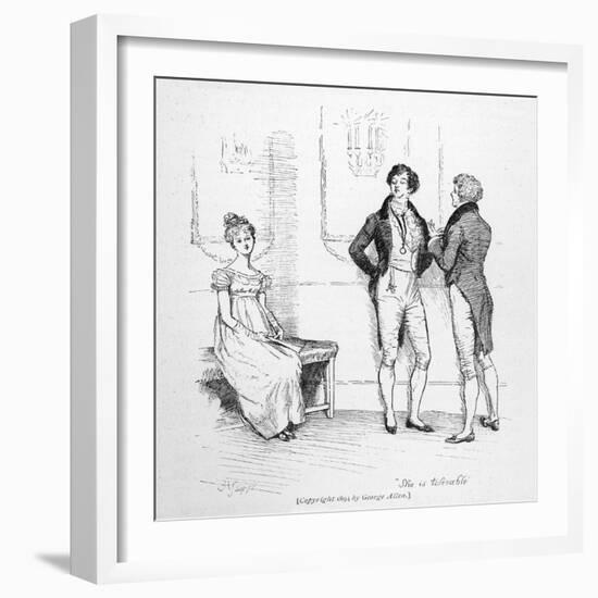 Mr. Darcy Finds Elizabeth Bennet Tolerable-Hugh Thomson-Framed Photographic Print