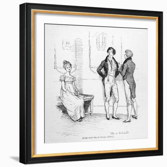 Mr. Darcy Finds Elizabeth Bennet Tolerable-Hugh Thomson-Framed Photographic Print