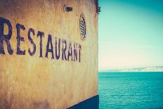 Retro Rustic Restaurant by the Sea-Mr Doomits-Framed Photographic Print