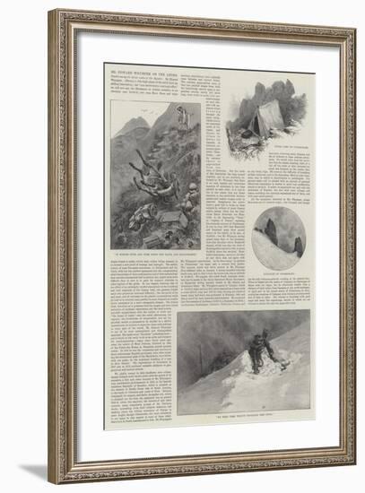 Mr Edward Whymper on the Andes-Alfred Courbould-Framed Giclee Print