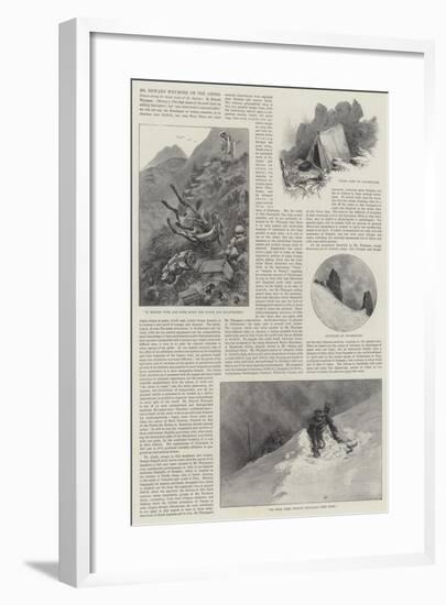 Mr Edward Whymper on the Andes-Alfred Courbould-Framed Giclee Print