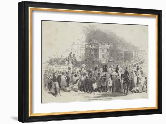 Mr Emily Driving 28 Horses to Greenwich--Framed Giclee Print