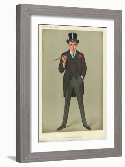 Mr F E Smith, a Successful First Speech, Moab Is My Washpot, 16 January 1907, Vanity Fair Cartoon-Sir Leslie Ward-Framed Giclee Print