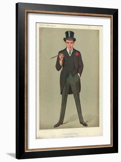 Mr F E Smith, a Successful First Speech, Moab Is My Washpot, 16 January 1907, Vanity Fair Cartoon-Sir Leslie Ward-Framed Giclee Print