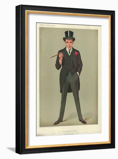 Mr F E Smith, a Successful First Speech, Moab Is My Washpot, 16 January 1907, Vanity Fair Cartoon-Sir Leslie Ward-Framed Giclee Print