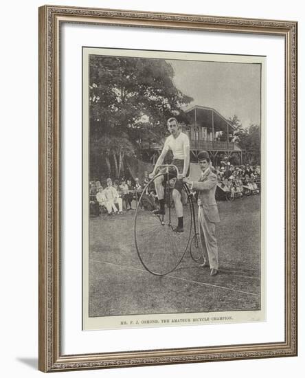 Mr F J Osmond, the Amateur Bicycle Champion-null-Framed Giclee Print