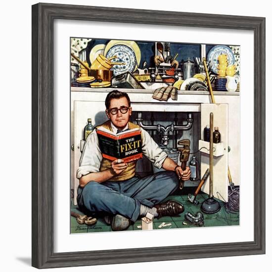 "Mr. Fix-It", January 14, 1956-Stevan Dohanos-Framed Giclee Print