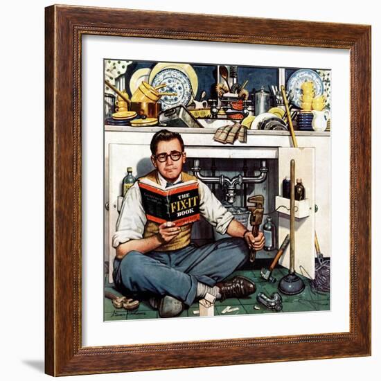 "Mr. Fix-It", January 14, 1956-Stevan Dohanos-Framed Giclee Print