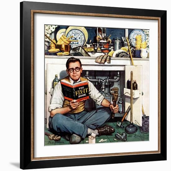 "Mr. Fix-It", January 14, 1956-Stevan Dohanos-Framed Giclee Print