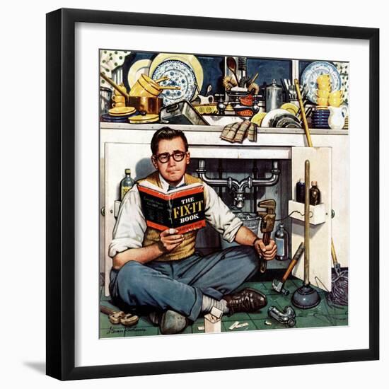 "Mr. Fix-It", January 14, 1956-Stevan Dohanos-Framed Giclee Print