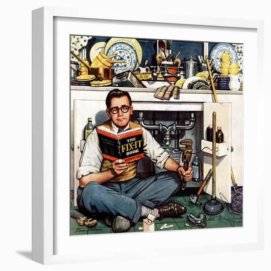 "Mr. Fix-It", January 14, 1956-Stevan Dohanos-Framed Giclee Print