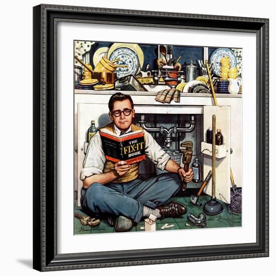 "Mr. Fix-It", January 14, 1956-Stevan Dohanos-Framed Giclee Print