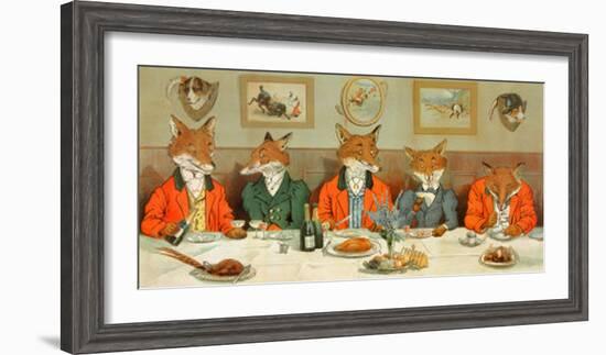 Mr. Fox's Hunt Breakfast-Unknown Unknown-Framed Art Print