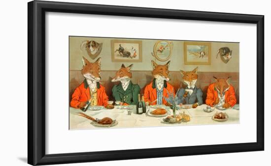 Mr. Fox's Hunt Breakfast-Unknown Unknown-Framed Art Print