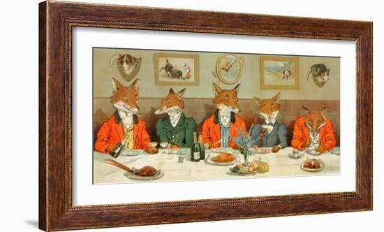 Mr. Fox's Hunt Breakfast-Unknown Unknown-Framed Art Print